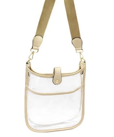 Gold clear stadium bag