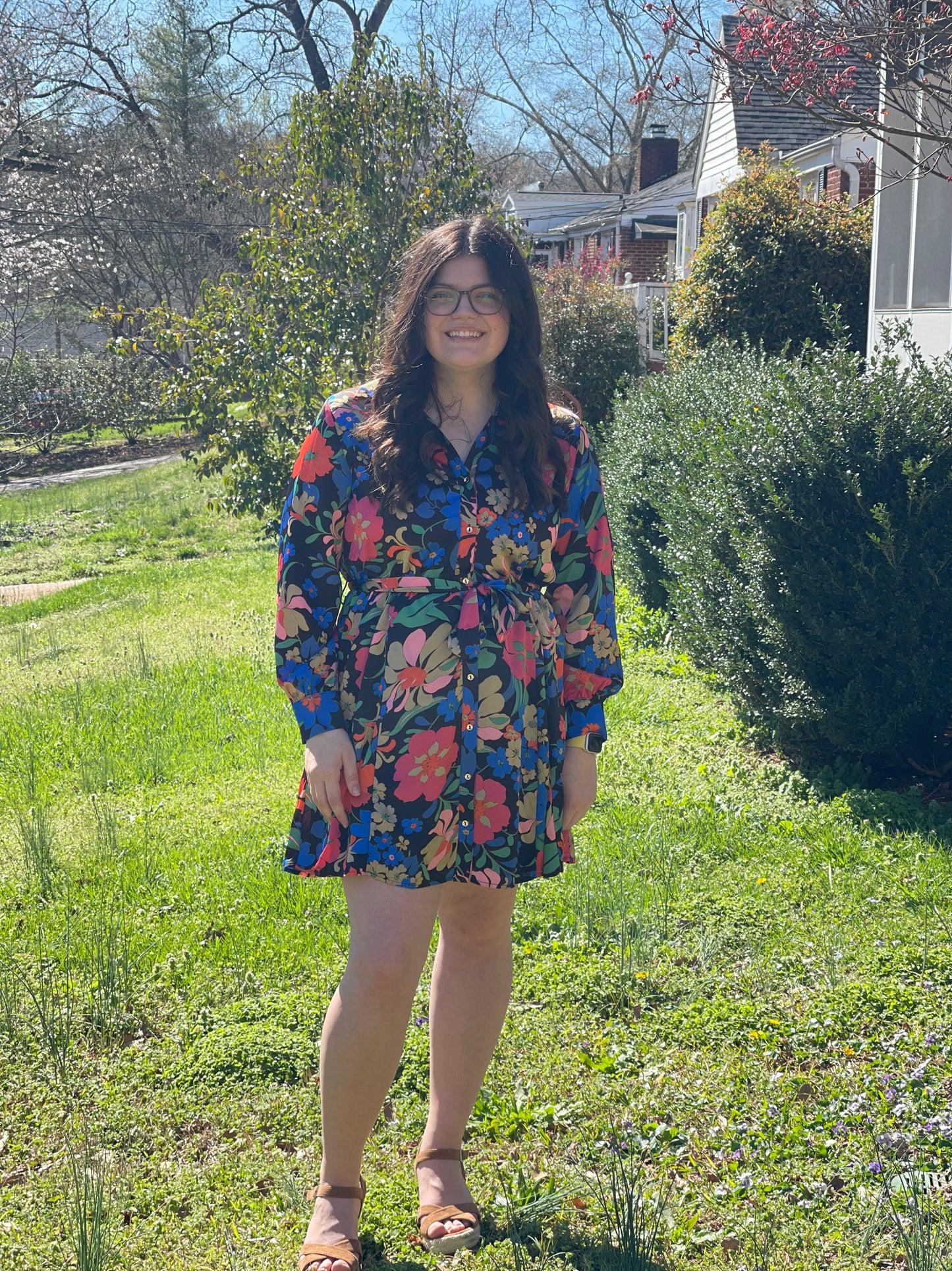 Floral days button down dress