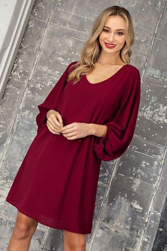 Burgundy dress