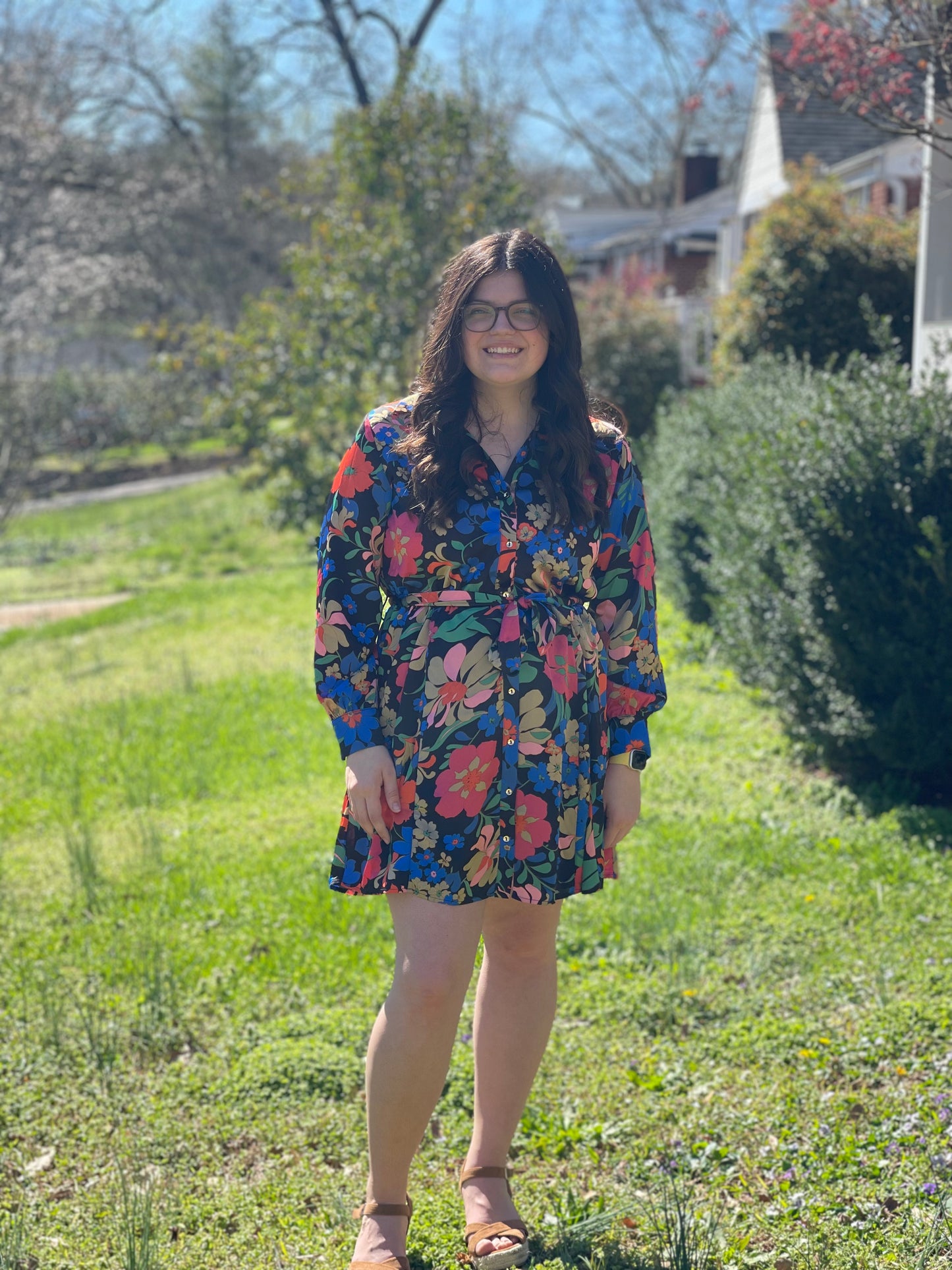 Floral days button down dress