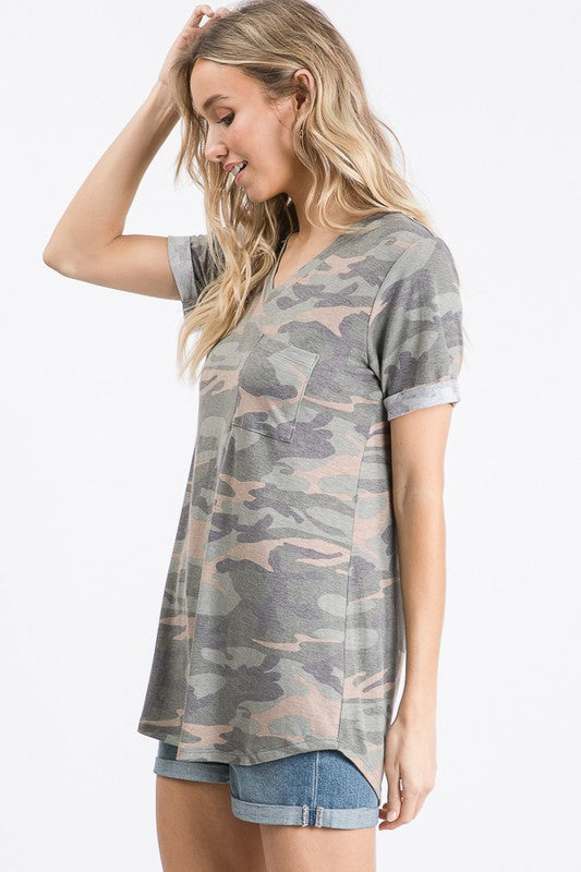 Camouflage pocket tee