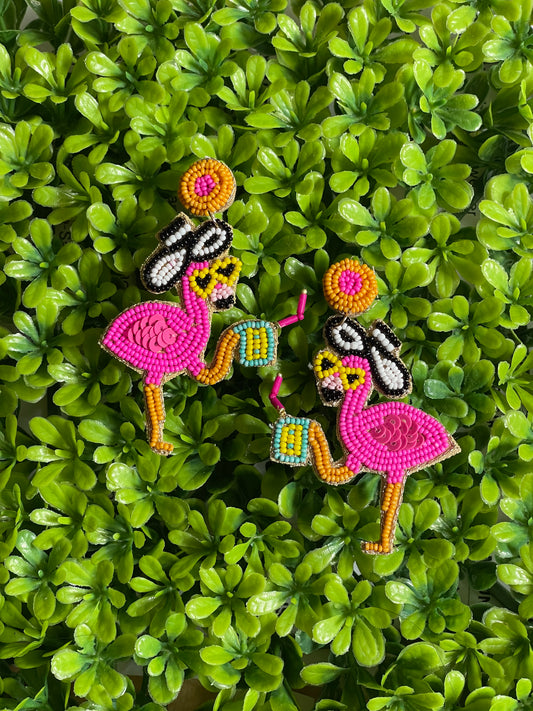 Flamingo earrings