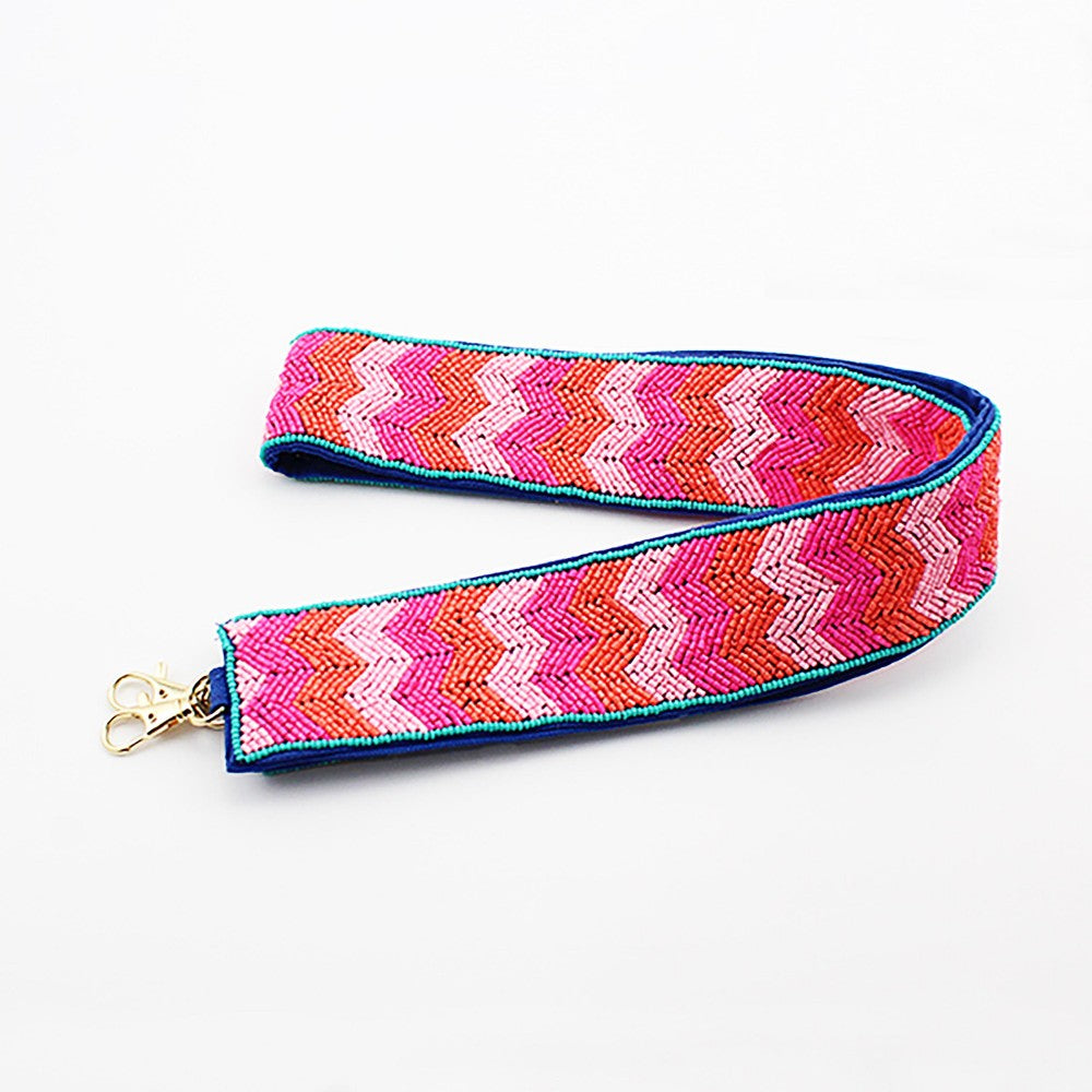 Chevron beaded strap