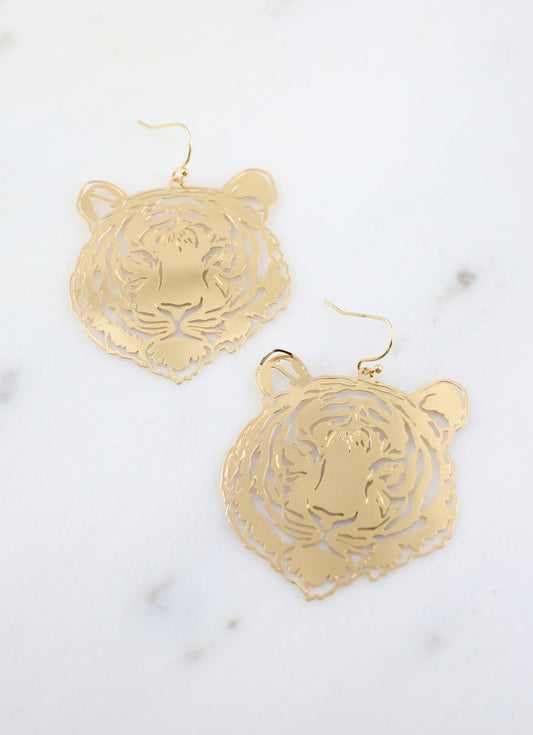 ROAR metal tiger earring