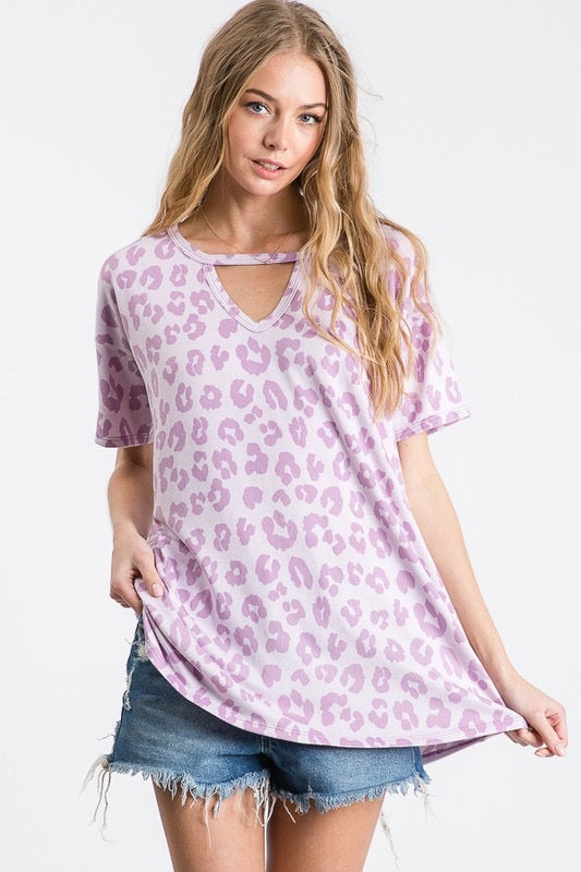 Purple cheetah top