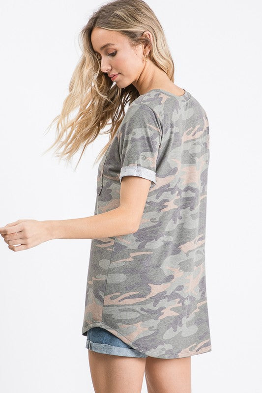 Camouflage pocket tee